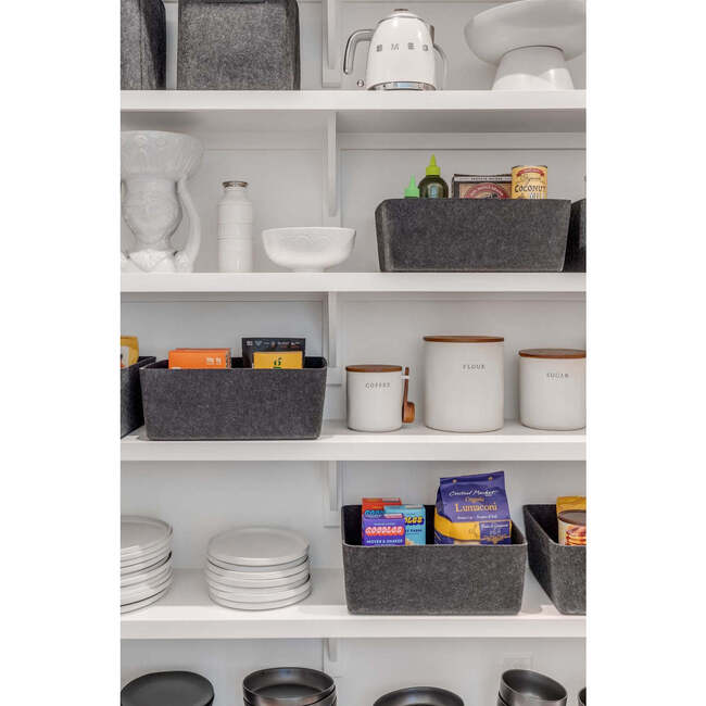 Sculpted Bin - Large, Carbon - Storage - 3