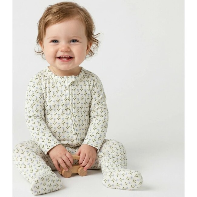 Lavender Lane Bamboo Sleeper, Delicate Purple & Green Floral