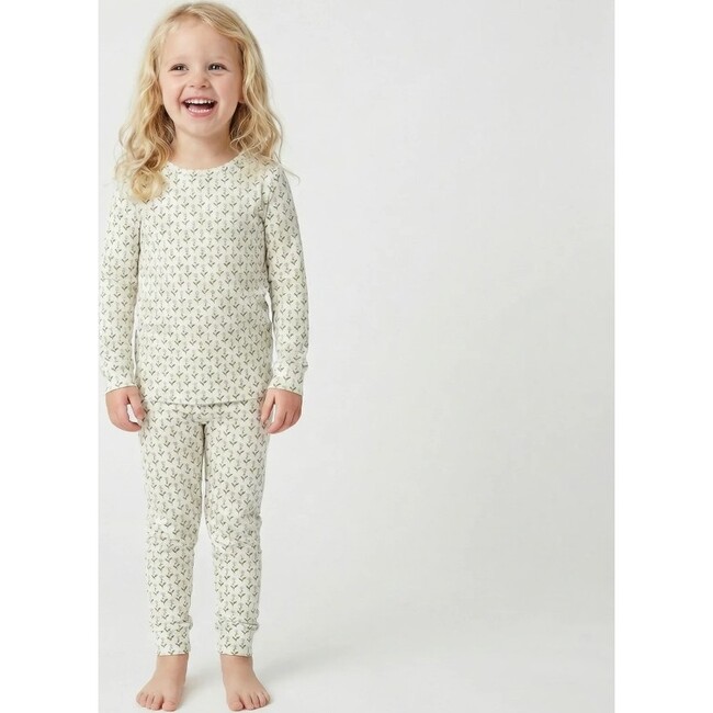 Lavender Lane Bamboo Kids Pajama Set, Delicate Purple & Green Floral