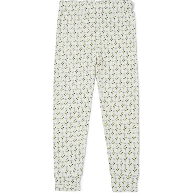 Lavender Lane Bamboo Kids Pajama Set, Delicate Purple & Green Floral - Pajamas - 5