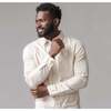 Long Sleeve Solid Linen Shirt, Sand Linen - Button Downs - 2 - thumbnail