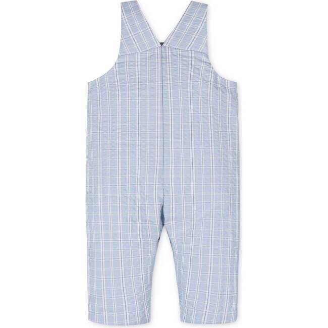 Organic Seersucker Overall, Blue Chateau Check