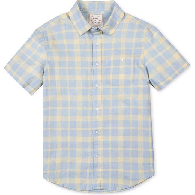 Linen Short Sleeve Button Down Shirt, Sunlit Plaid - Button Downs - 4