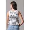 Organic Button Front Sweater Tank, Navy Wiggle - Tank Tops - 3