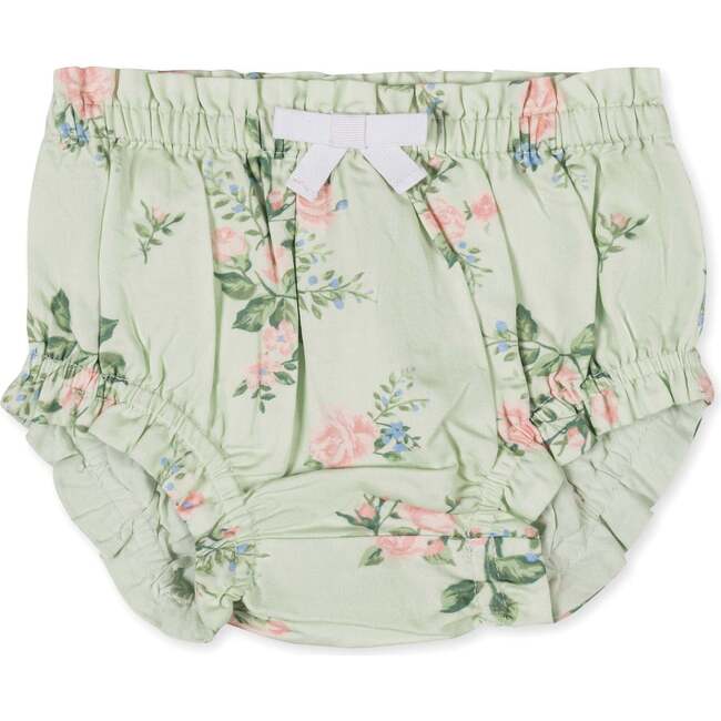 Organic Flutter Sleeve Sateen Dress with Peter Pan Collar, Chateau Floral - Dresses - 3