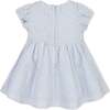 Linen Smocked Puff Sleeve Dress, Blue Chateau Ditsy - Dresses - 3 - thumbnail