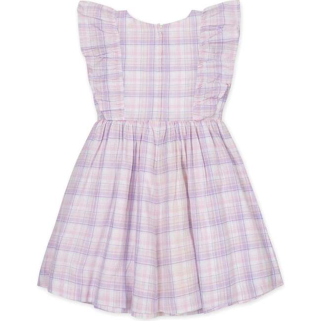 Linen Flutter Sleeve Pinafore Dress, Monet Plaid - Dresses - 4