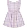 Linen Flutter Sleeve Pinafore Dress, Monet Plaid - Dresses - 4