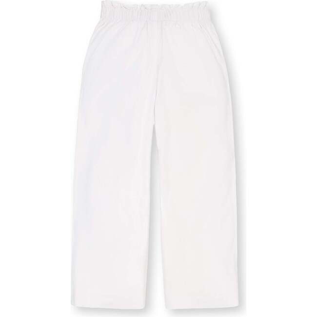 Linen Paper Bag Tie-Waist Pant, White Linen - Pants - 4