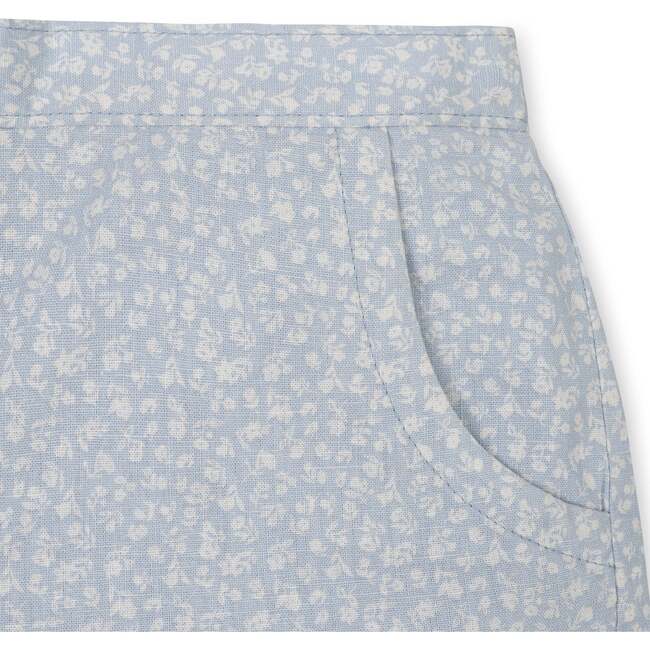 Linen Pull-On Short, Blue Chateau Ditsy
