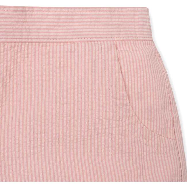 Organic Seersucker Pull-On Short, Tonal Rose Seersucker - Shorts - 3