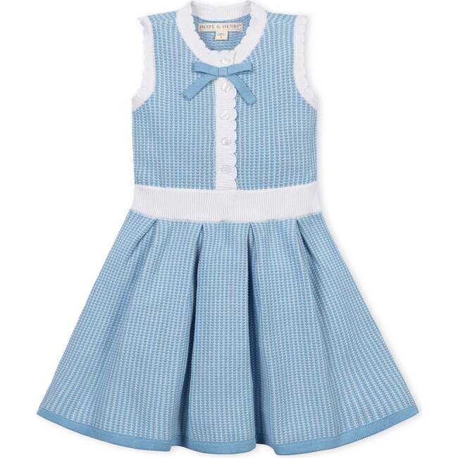 Organic Button Front Tank Sweater Dress, Bluebell