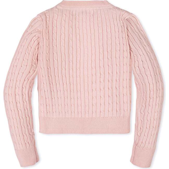 Organic Classic Cable Cardigan Sweater, Pale Pink - Cardigans - 3