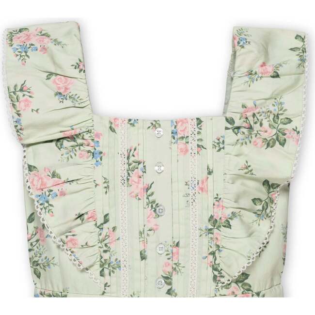 Organic Flutter Sleeve Sateen Jumpsuit, Chateau Floral - Jumpsuits - 4