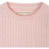 Organic Short Sleeve Cable Sweater, Pale Pink - Sweaters - 2