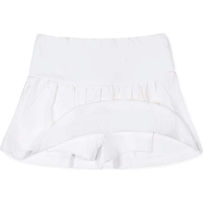 Organic French Terry Skort, White - Skirts - 3