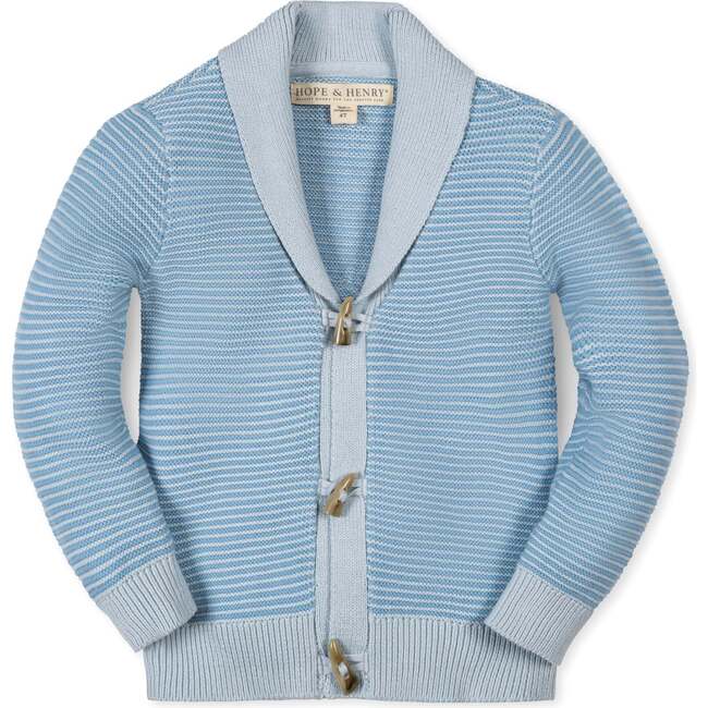 Organic Shawl Collar Cardigan Sweater, Bluebell