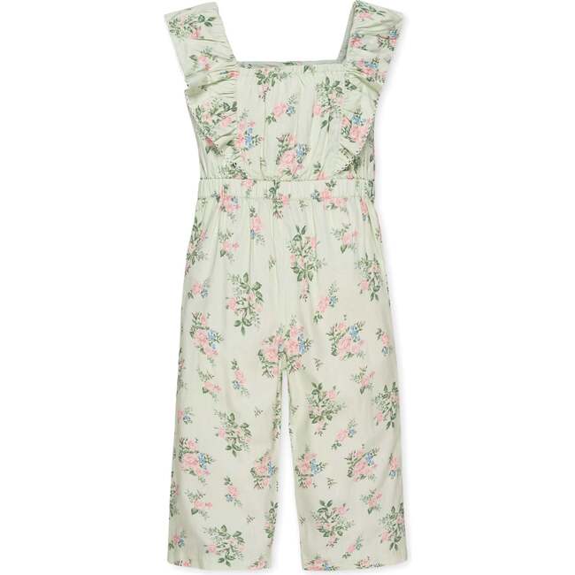 Organic Flutter Sleeve Sateen Jumpsuit, Chateau Floral - Jumpsuits - 5