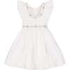 Linen Ruffle Jumper with Embroidery, White with Embroidery - Dresses - 5