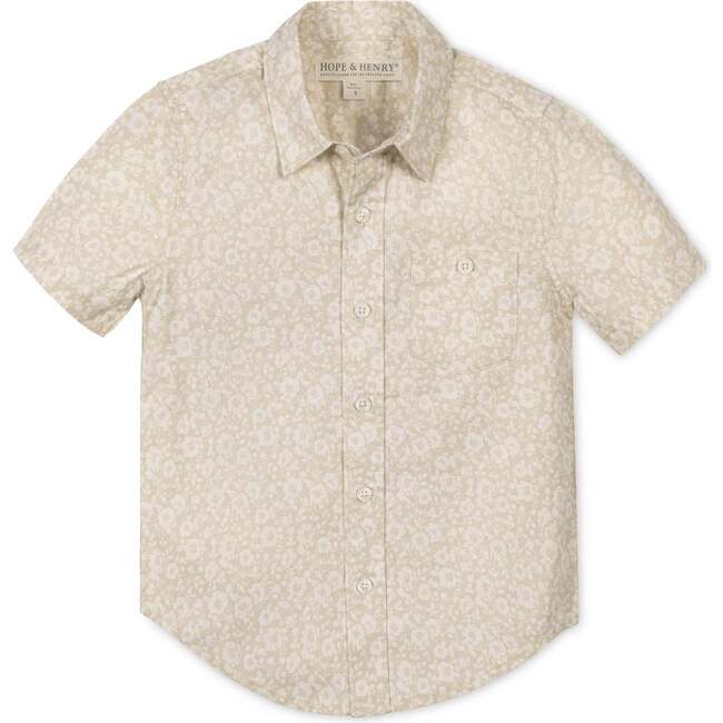 Linen Short Sleeve Shirt, Sandy Floral