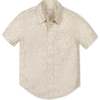 Linen Short Sleeve Shirt, Sandy Floral - Button Downs - 1 - thumbnail