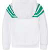 Organic French Terry Hoodie, White with Green - Sweatshirts - 5