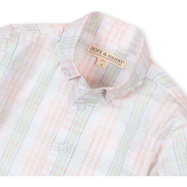 Organic Long Sleeve Stretch Poplin Shirt, Chateau Plaid - Button Downs - 3