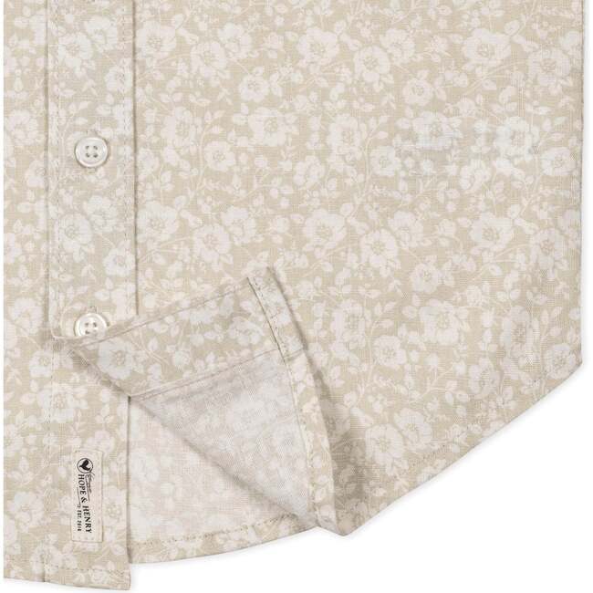 Linen Short Sleeve Shirt, Sandy Floral - Button Downs - 4