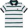 Organic Short Sleeve Jersey Polo, Pickleball Stripe - Polo Shirts - 1 - thumbnail