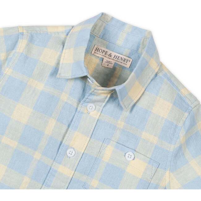 Linen Short Sleeve Shirt, Sunlit Plaid - Button Downs - 4