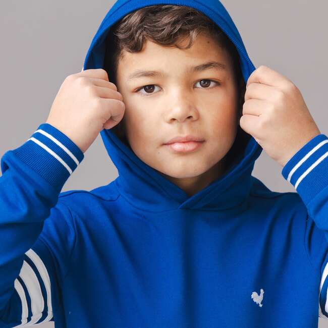 Organic French Terry Kanga Hoodie, Bold Blue