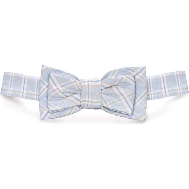 Classic Seersucker Bow Tie, Blue Chateau Check