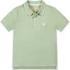 Organic Short Sleeve Knit Pique Polo Shirt, Soft Green - Polo Shirts - 1 - thumbnail