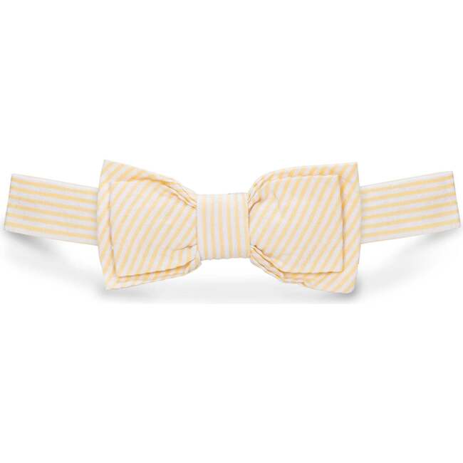 Classic Seersucker Bow Tie, Yellow Seersucker