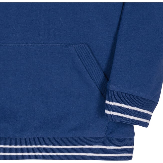 Organic French Terry Kanga Hoodie, Bold Blue - Sweatshirts - 4