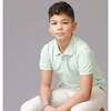Organic Short Sleeve Knit Pique Polo Shirt, Soft Green - Polo Shirts - 3