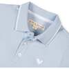 Organic Short Sleeve Knit Pique Polo Shirt, Pale Blue - Polo Shirts - 3
