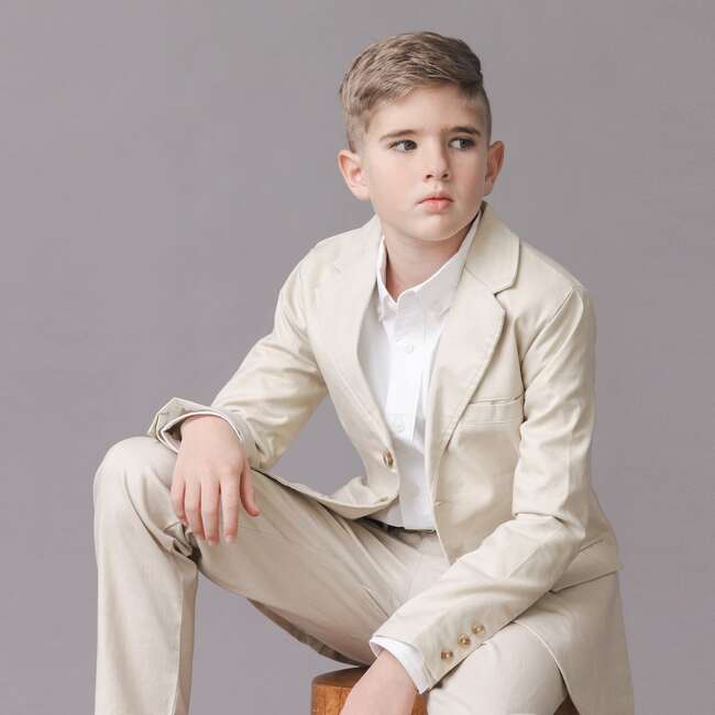 Linen Suit Jacket, Sand Linen