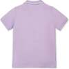 Organic Short Sleeve Knit Pique Polo Shirt, Lavender - Polo Shirts - 6