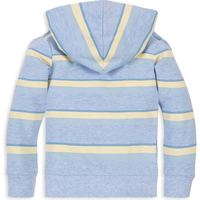 Organic French Terry Henley Hoodie, Sunlit Multi Stripe - Sweatshirts - 5
