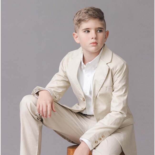 Linen Suit Pant, Sand Linen