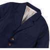 Linen Suit Jacket, Navy Linen - Blazers & Sport Coats - 4