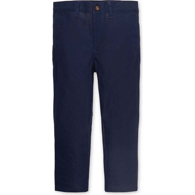 Linen Suit Pant, Navy Linen
