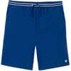 Organic French Terry Pull-On Short, Bold Blue - Shorts - 1 - thumbnail