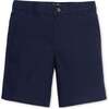 Linen Blend Short, Navy Linen - Shorts - 1 - thumbnail