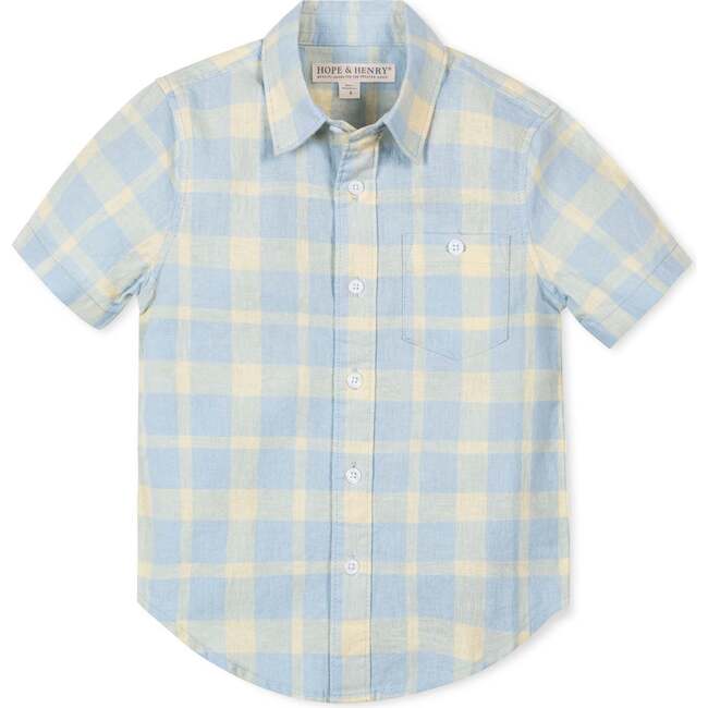Linen Short Sleeve Shirt, Sunlit Plaid
