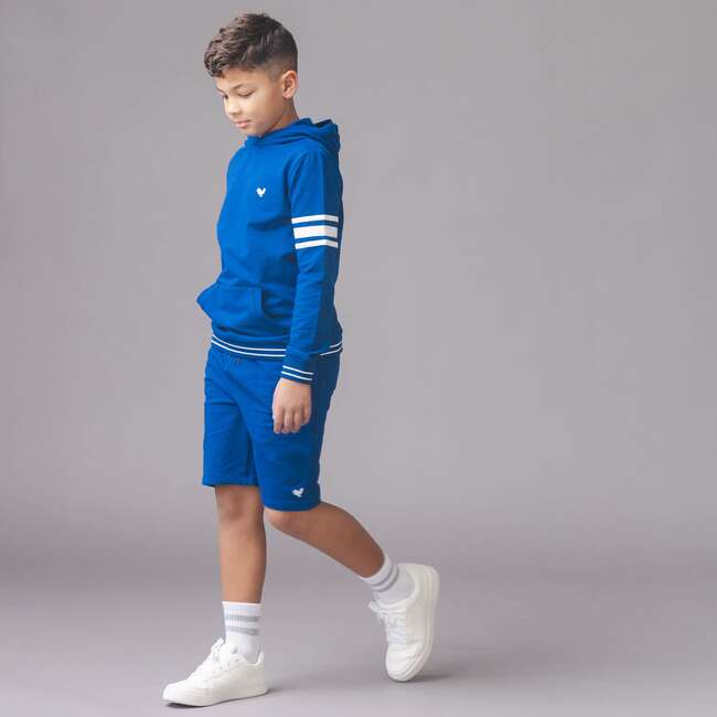 Organic French Terry Pull-On Short, Bold Blue