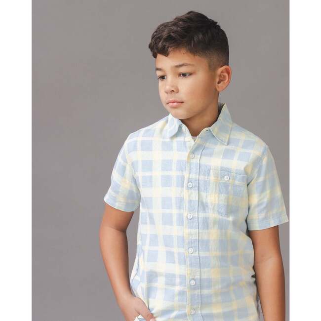 Linen Short Sleeve Shirt, Sunlit Plaid - Button Downs - 3