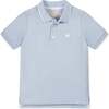 Organic Short Sleeve Knit Pique Polo Shirt, Pale Blue - Polo Shirts - 1 - thumbnail