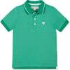 Organic Short Sleeve Knit Pique Polo Shirt, Kelly Green - Polo Shirts - 1 - thumbnail